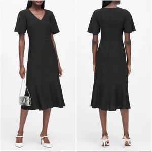 Banana Republic Flutter Sleeve Midi Dress
